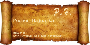 Pucher Hajnalka névjegykártya